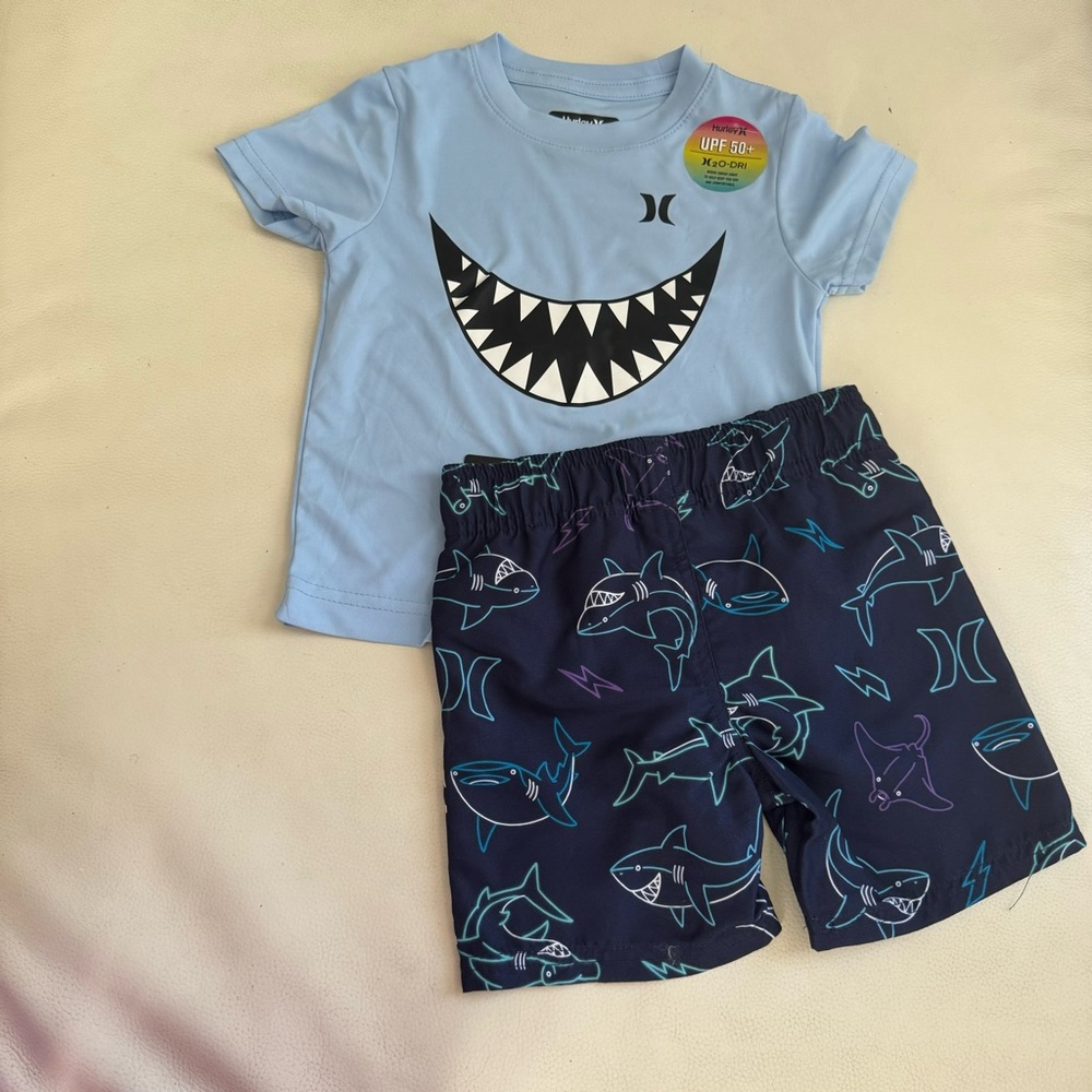 Hurley cute shark boy short active top set 8000 - Picture 5 of 6